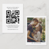 QR-code Kaart van RSVP-behuizing voor bruiloft web (Voorkant / Achterkant)