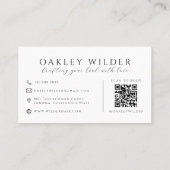 QR Code Kapper Foto Visitekaartje (Achterkant)