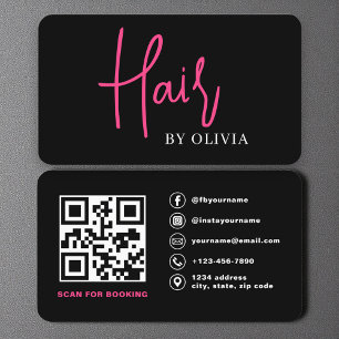QR-code kapper Moderne typografie Visitekaartje