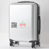 QR Code Kersen Bedrijfsnaam Auto Sticker  (Koffer)