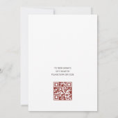 QR Code Kersenbloesem Aquarel Baby Shower Kaart (Achterkant)
