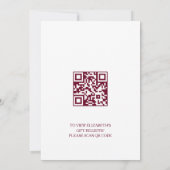 QR-code | Kersenbloesem | Meisje Baby shower Kaart (Achterkant)