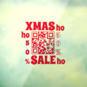 QR-code KERST SALES ho ho ho 50%   Raamsticker (Vel 3)