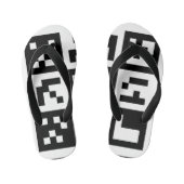qr-code kinder teenslippers (Voetbed)