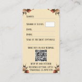QR Code Kissing Skeletten RSVP Gotische bruiloft Informatiekaartje (Achterkant)