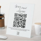 QR-code klantenvraag Reclamebord Met Voetstuk (Insitu)