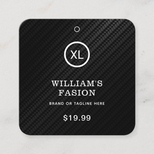 QR-code | Kledinglabel Prijs Hang Label (Voorkant)