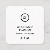 QR-code | Kledinglabel Prijs Hang Label (Voorkant)