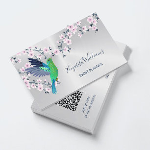 QR-code Kolibrie Girly Shiny Visitekaartje
