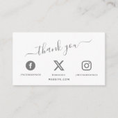 QR-code korting bedankt op sociale media Bijl Informatiekaartje (Voorkant)