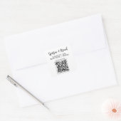 QR-code Korting Coupon scannable Vierkante Sticker (Envelop)