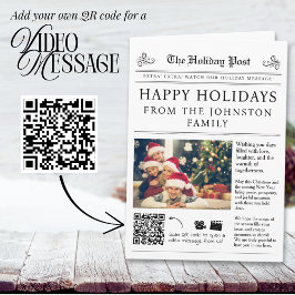 QR Code Krant Kerst Kaart