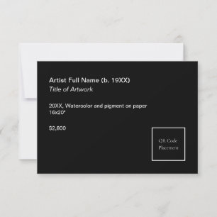 QR-code Kunsttentoonstelling Label Sjabloon Toevoe