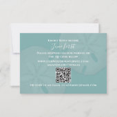QR-code legante Waterverf strand en dollar RSVP Kaartje (Voorkant)