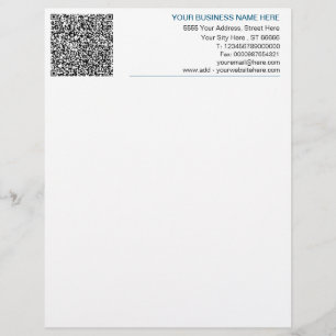QR Code Letterhead Uw adres voor bedrijfsnaam Briefhoofd