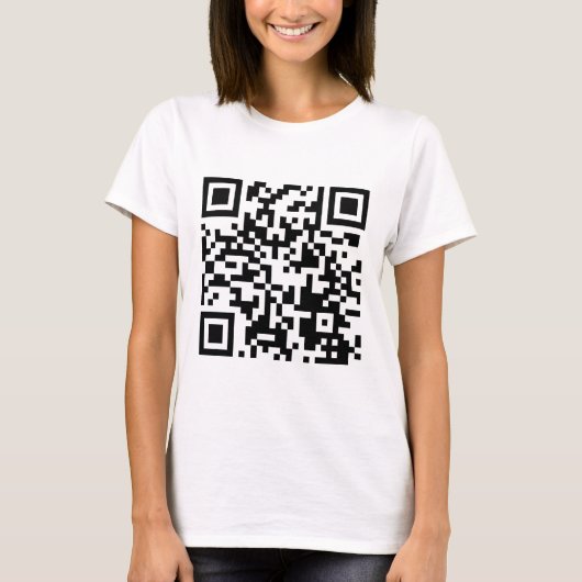 qr - code leuk grappig shirt met behulp van qr - c (Voorkant)