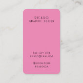 QR Code Lined Pattern Gepersonaliseerd Visitekaartje (Achterkant)