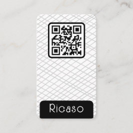 QR Code Lined Pattern Gepersonaliseerd Visitekaartje