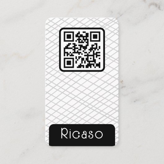 QR Code Lined Pattern Gepersonaliseerd Visitekaartje (Voorkant)
