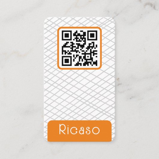 QR Code Lined Pattern Gepersonaliseerd Visitekaartje (Voorkant)