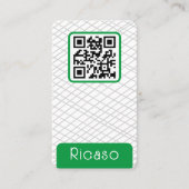 QR Code Lined Pattern Gepersonaliseerd Visitekaartje (Voorkant)