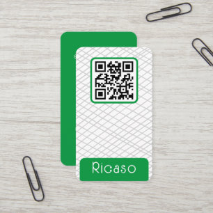 QR Code Lined Pattern Gepersonaliseerd Visitekaartje