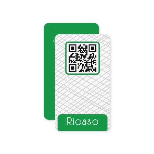 QR Code Lined Pattern Gepersonaliseerd Visitekaartje (Voorkant / Achterkant in situ)