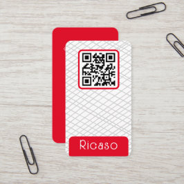 QR Code Lined Pattern Gepersonaliseerd Visitekaartje