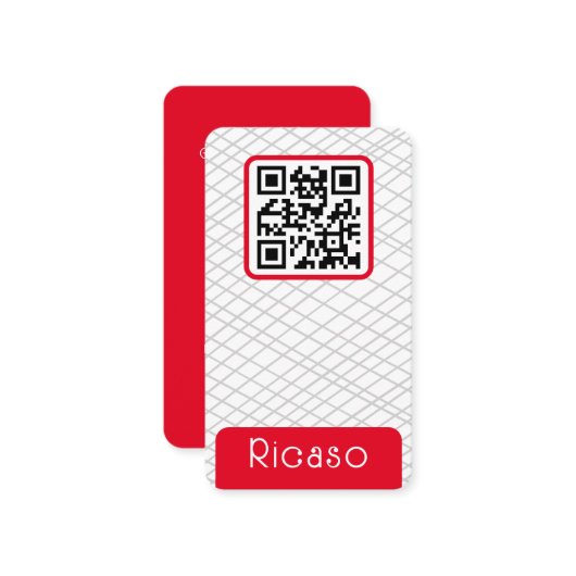 QR Code Lined Pattern Gepersonaliseerd Visitekaartje (Voorkant / Achterkant in situ)