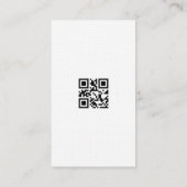 QR Code Linen Modern Professioneel Exclusief Visitekaartje (Achterkant)