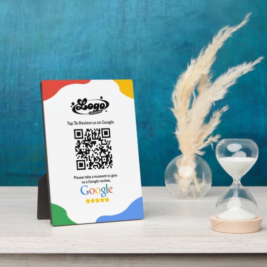 QR Code Link Google Review Fotoplaat (Zijkant)