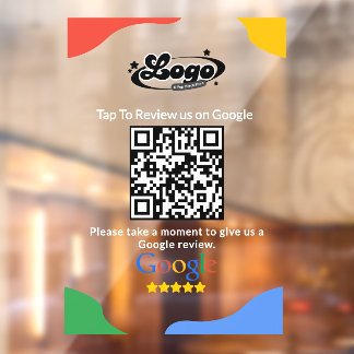 QR-code link Google Review Raamsticker