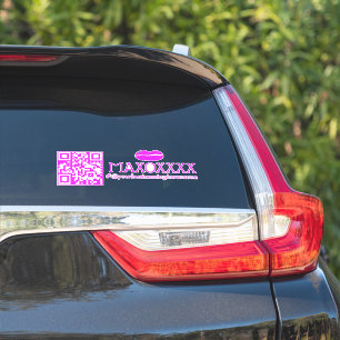 QR Code Lipgloss Bedrijfsnaam Auto Decal Sticker