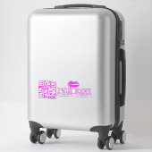 QR-code Lipgloss Bedrijfsnaam Auto Sticker (Koffer)