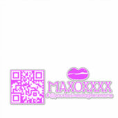 QR-code Lipgloss Bedrijfsnaam Auto Sticker (Voorkant)