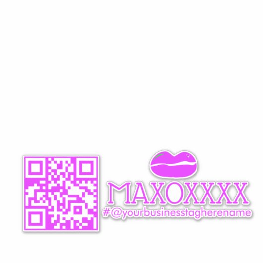 QR Code Lipgloss Nom commercial autocollant (Devant)