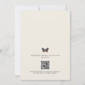 QR Code Little Love Bug Baby shower Invitation Kaart (Achterkant)