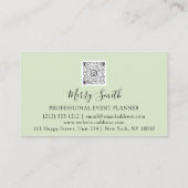 QR Code Logo Aangepaste foto Gegroende afbeelding Visitekaartje (Achterkant)