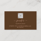 QR-code Logo Abstract koper Peach Brown Visitekaartje (Achterkant)