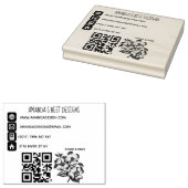 Qr-code logo basisinfo pictogrammen rubber stamp 	rubberstempel (Gestempeld)