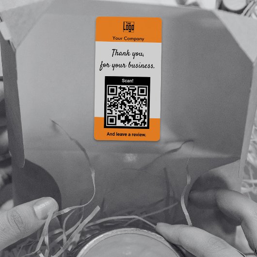 QR Code Logo Bedankt voor uw bedrijf Etiket