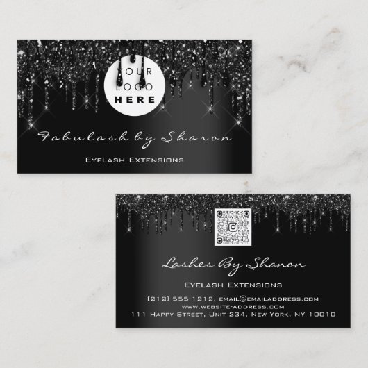 Qr Code Logo Black Drift Professional VIP Visitekaartje (Voorkant / Achterkant)