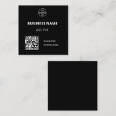 Qr code Logo Business Menu Contact Vierkante Visitekaartje (Voorkant / Achterkant)