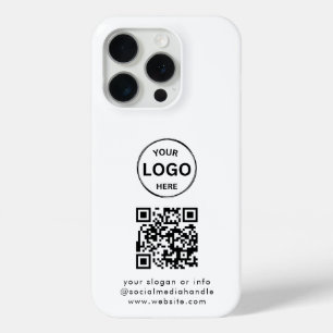 QR Code Logo Business Minimalist Eenvoudig iPhone 15 Pro Case