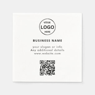QR Code Logo Business Minimalist Eenvoudig Servet