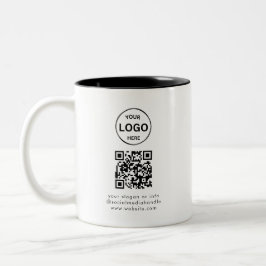 QR Code Logo Business Minimalist Eenvoudig Tweekleurige Koffiemok