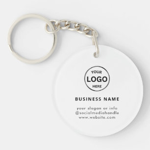 QR Code Logo Business Modern Eenvoudig Acryl Sleutelhanger