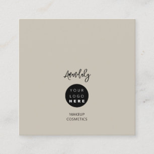 QR Code Logo Earth Cement Gray minimalimiet Vierkante Visitekaartje