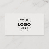QR-code | LOGO | Gebroken wit | Modern ontwerp Visitekaartje (Achterkant)