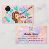 QR Code Logo Home Maid Cleaning Services Kantoor Visitekaartje (Voorkant / Achterkant)